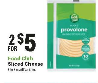 Food Club Sliced Cheese