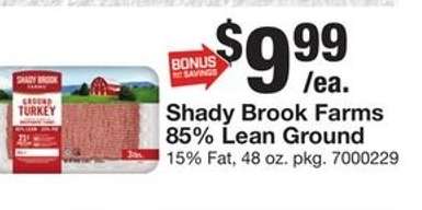 Shady Brook Farms 85% Lean Ground