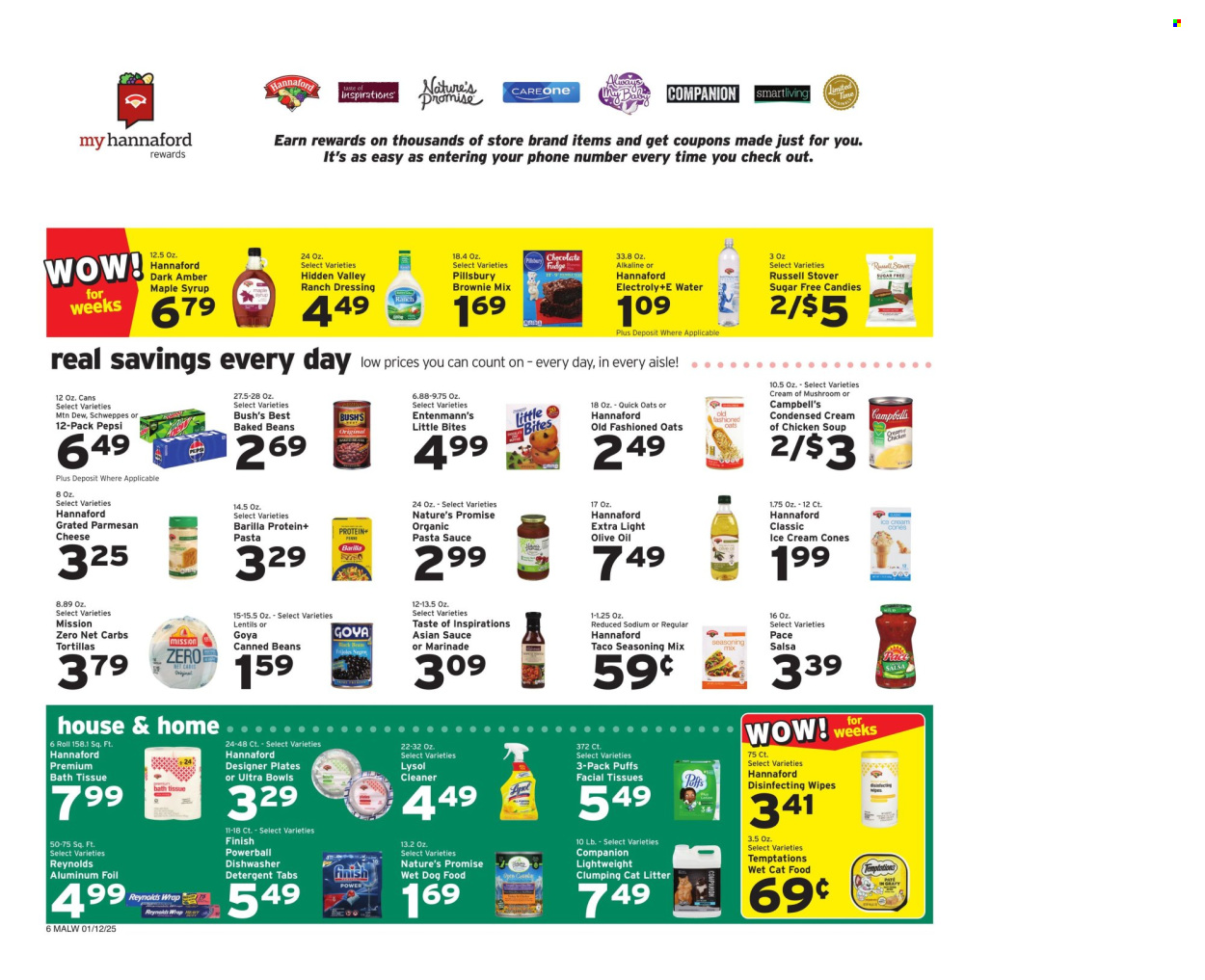 Hannaford ad - 01/12/2025 - 01/18/2025. Page 1