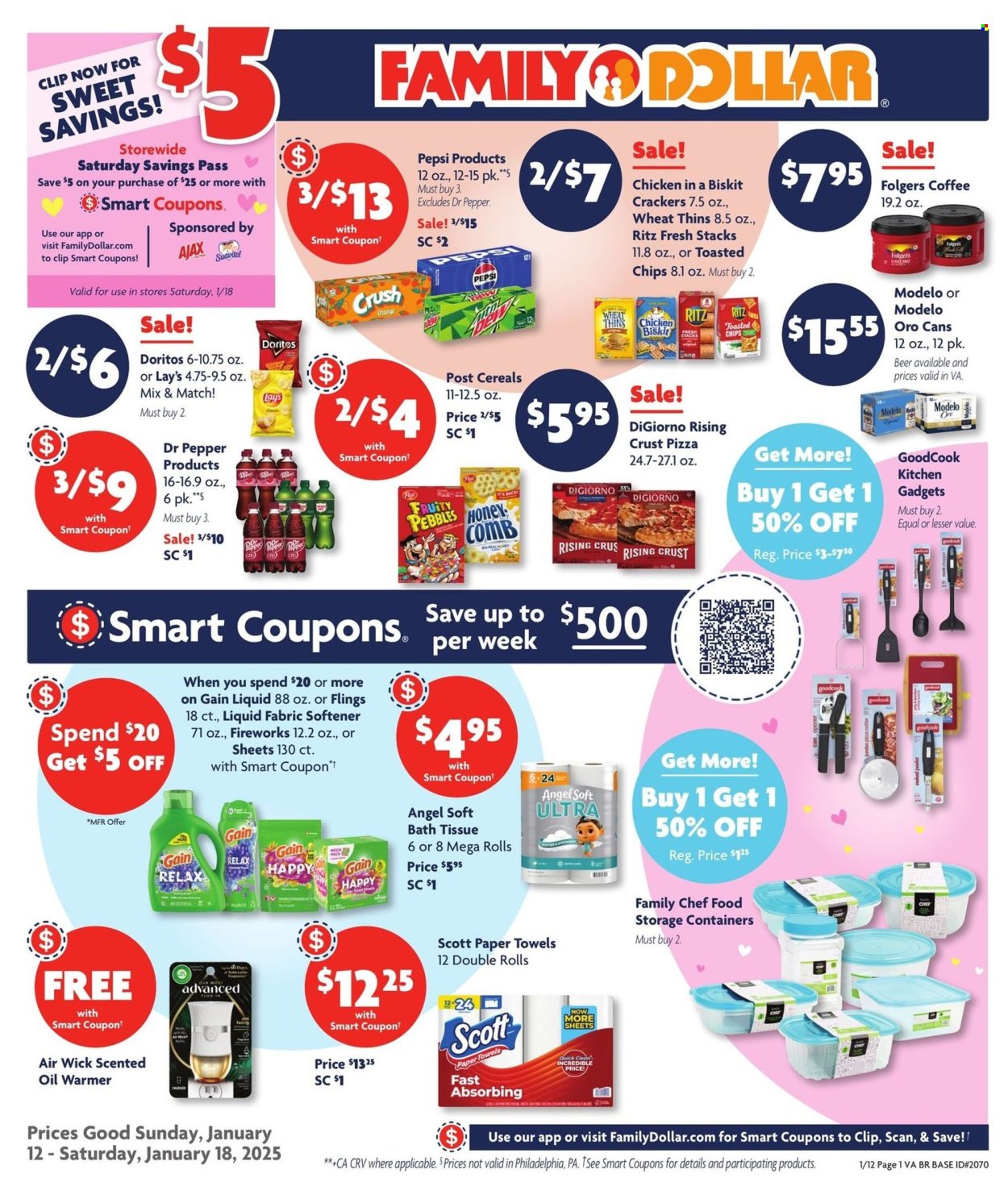 Family Dollar ad - 01/12/2025 - 01/18/2025. Page 1