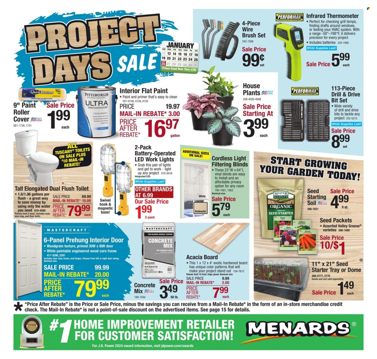 Menards ad - 01/13/2025 - 01/26/2025. Page 1