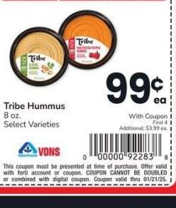 Tribe Hummus - 8 oz. Select Varieties