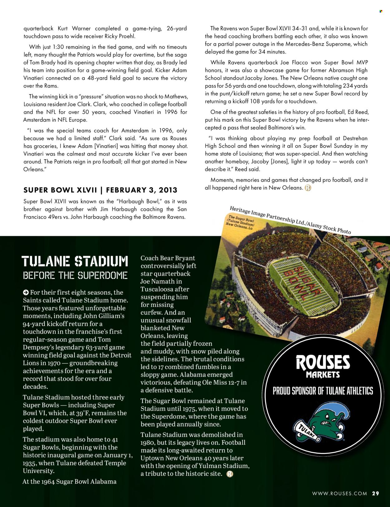 Rouses Markets ad. Page 1