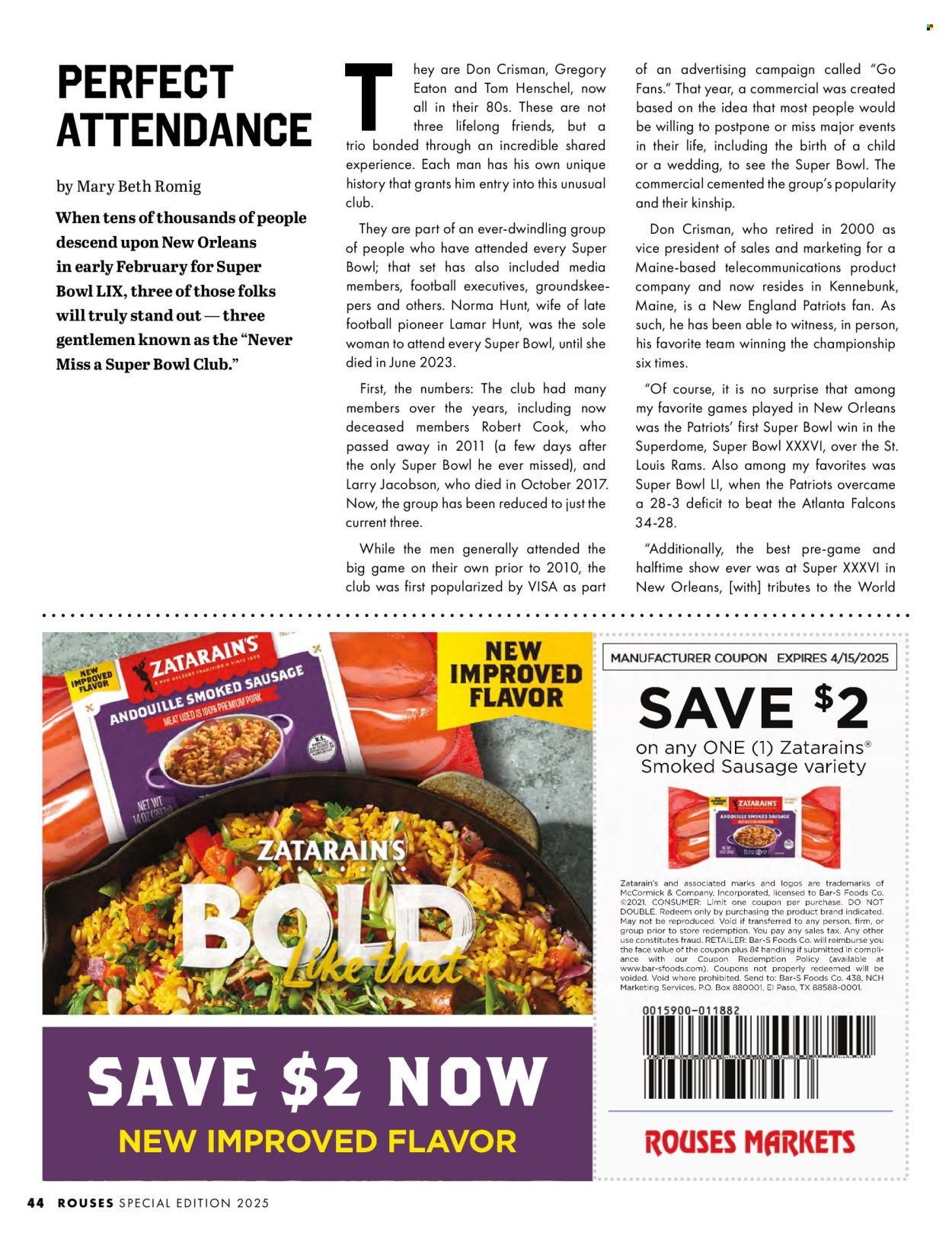 Rouses Markets ad. Page 1