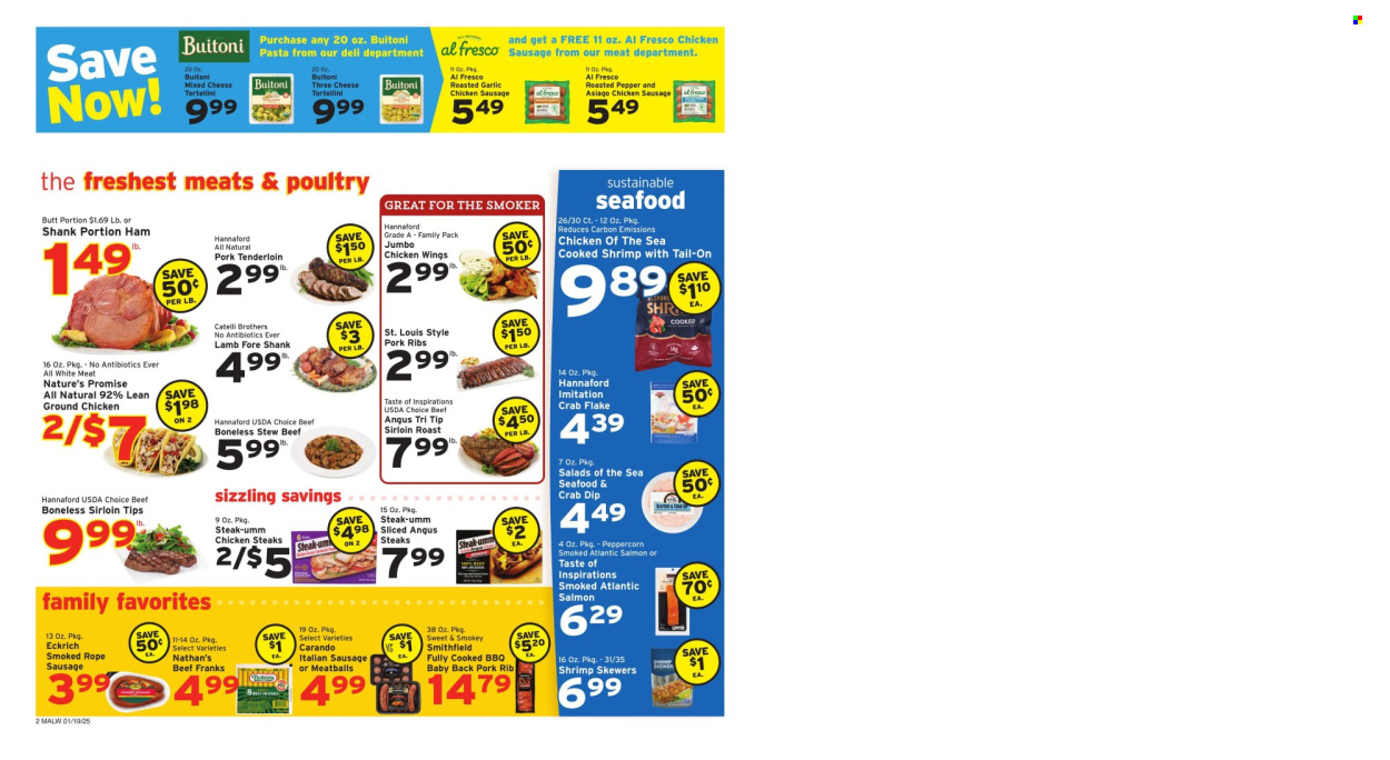 Hannaford ad - 01/19/2025 - 01/25/2025. Page 1