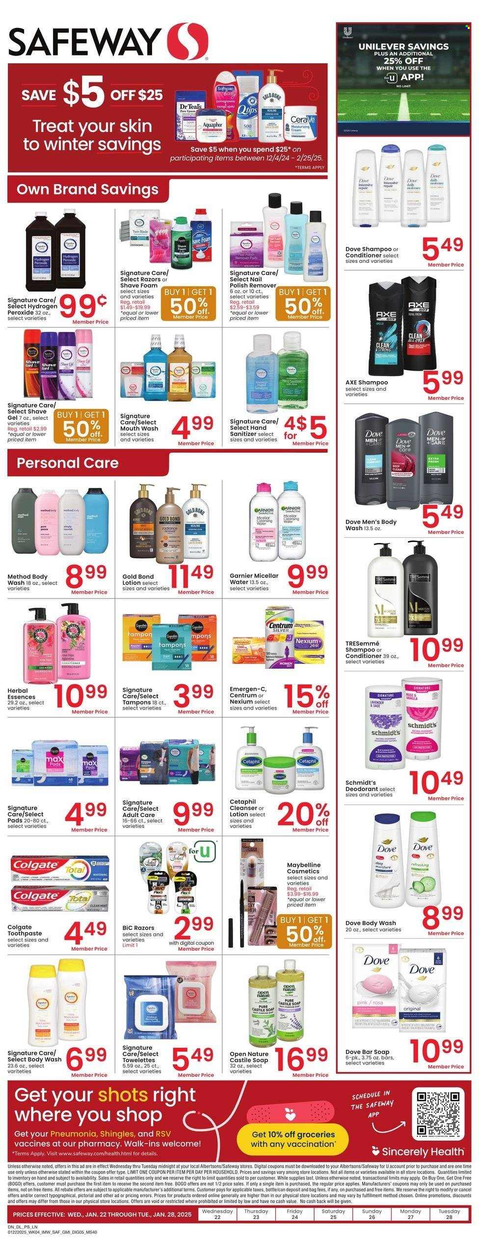 Safeway ad - 01/22/2025 - 01/28/2025. Page 1