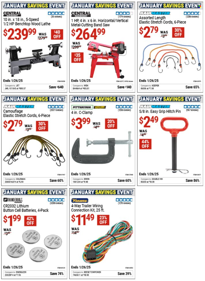 Harbor Freight ad - 01/21/2025 - 01/26/2025. Page 1