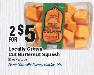 Locally Grown Cut Butternut Squash