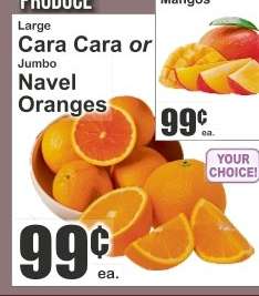 Cara Cara or Jumbo Navel Oranges