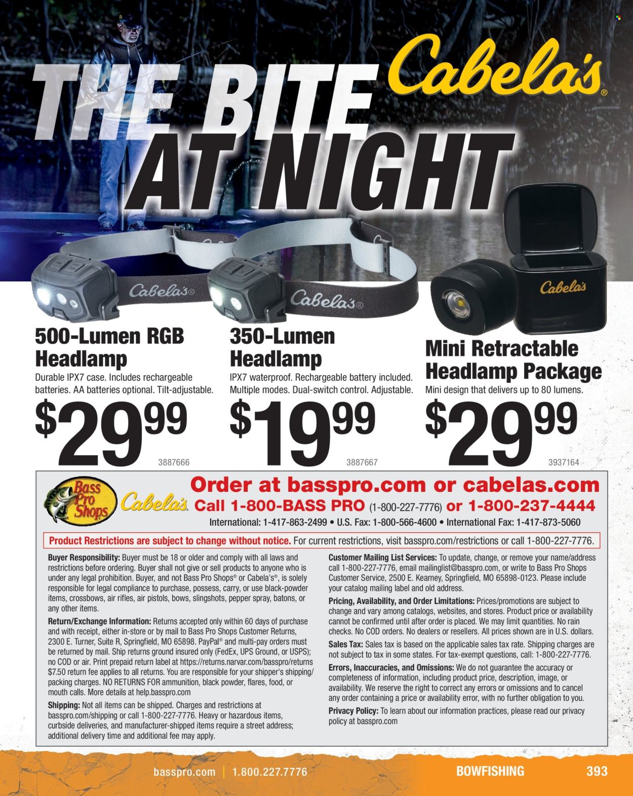 Cabela's ad. Page 1